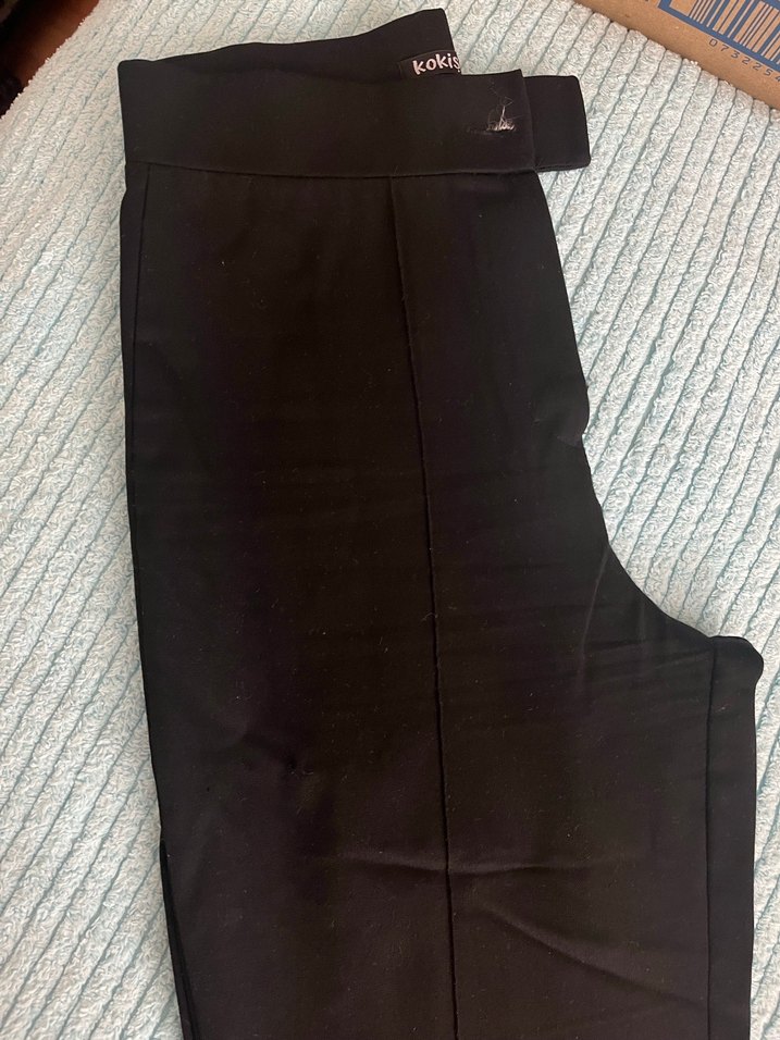 Düz siyah  Kadın Kumaş Pantolon - Görsel 2