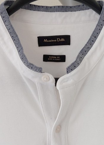 Massimo Dutti Massimo Dutti Polo Stand Up Yaka Beyaz Tişört