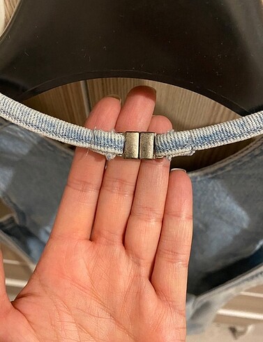 xs Beden mavi Renk Zara sırt dekolteli kot üst