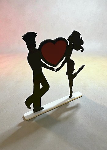 Siyah Aşk Figürlü Dekoratif Biblo - Görsel 7