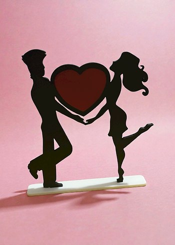 Siyah Aşk Figürlü Dekoratif Biblo - Görsel 8