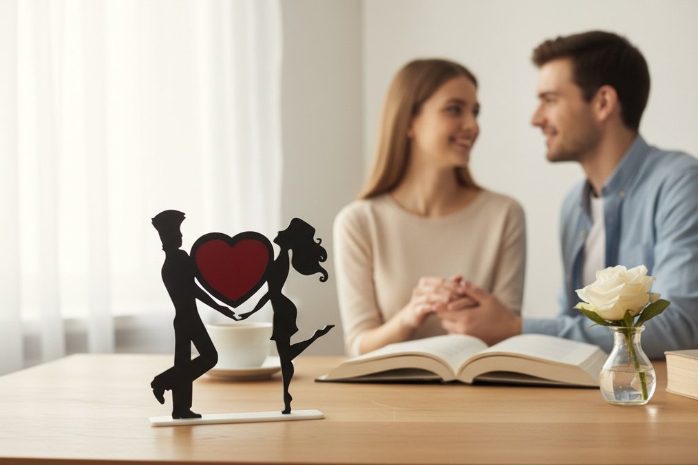 Siyah Aşk Figürlü Dekoratif Biblo - Görsel 5