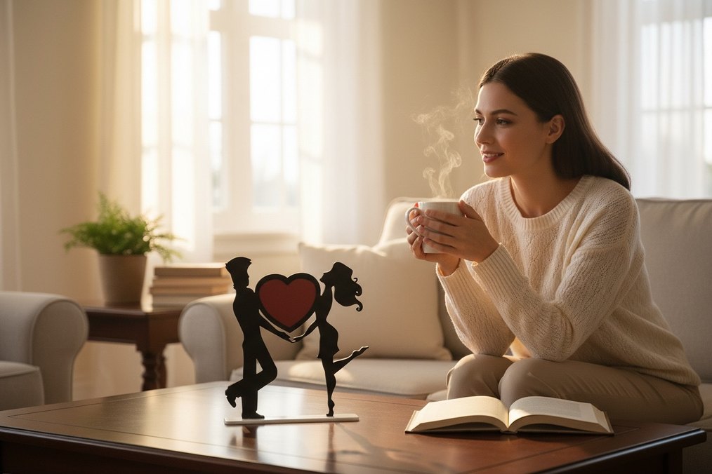 Siyah Aşk Figürlü Dekoratif Biblo - Görsel 4