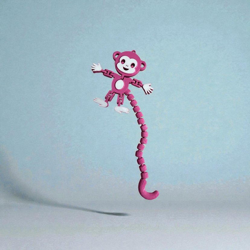 Eğlenceli ve Eklemli Maymun Anahtarlık (4 adet ) - Görsel 2