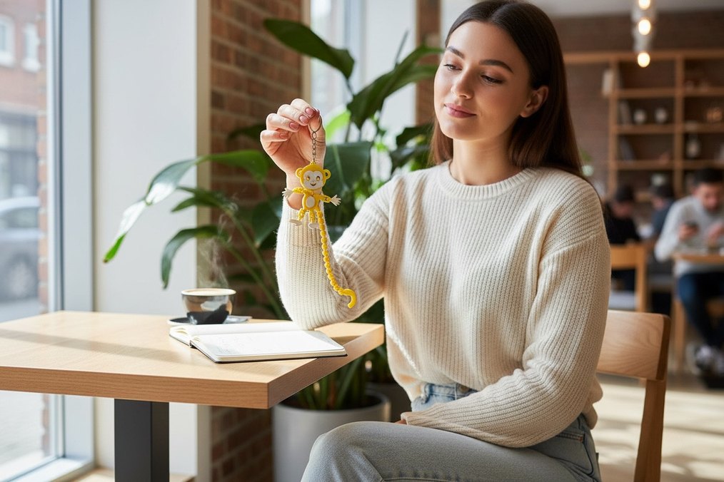 Eğlenceli ve Eklemli Maymun Anahtarlık (4 adet ) - Görsel 5