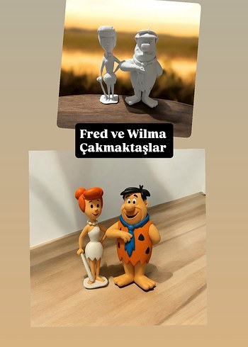 Fred ve Wilma Çakmaktaşlar Figürleri