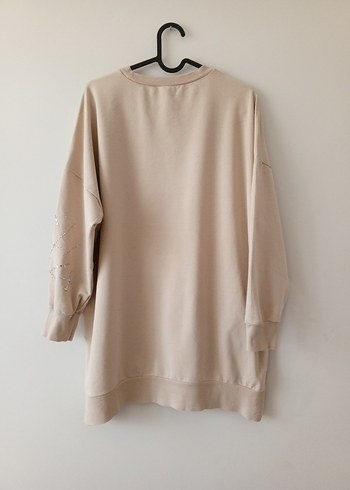 Puane Bej Uzun Kollu Kadın Sweatshirt