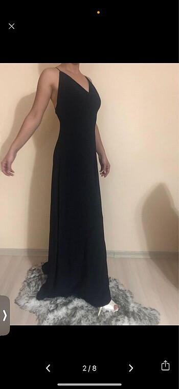 Askılı sırt detaylı abiye
