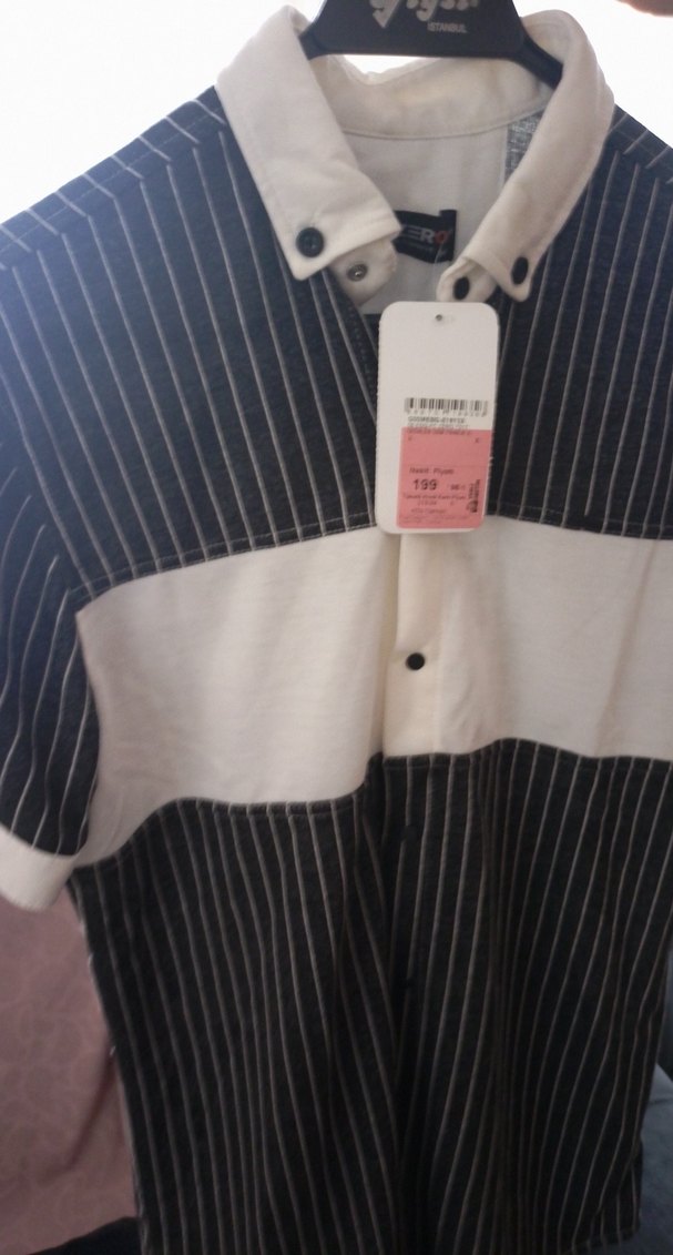 Düğmeli Kısa Kollu Erkek Gömlek - Görsel 4