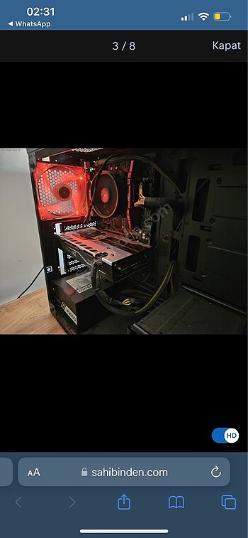  Beden AMD RYZEN RX570 / B450M / 16GB RAM / 240GB Oyuncu Bilgisayarı