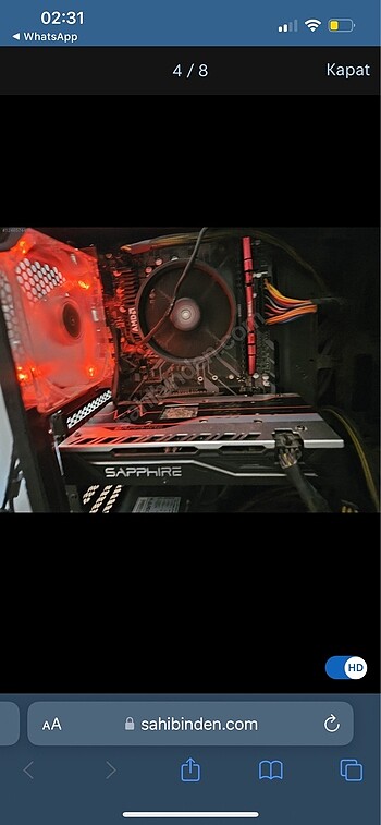  Beden Renk AMD RYZEN RX570 / B450M / 16GB RAM / 240GB Oyuncu Bilgisayarı