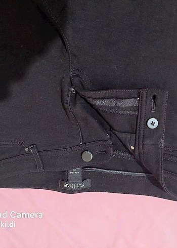 Siyah Kadın pantolon kumaşı esnek - Görsel 4