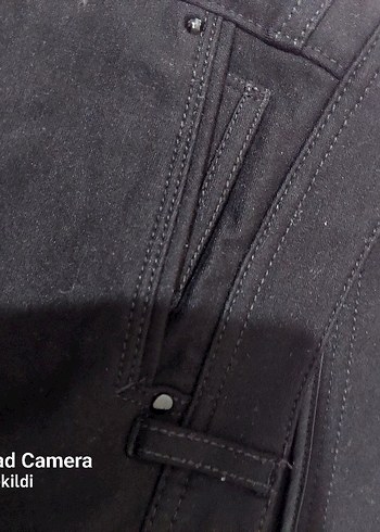 Siyah Kadın pantolon kumaşı esnek - Görsel 2