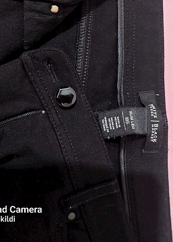 Siyah Kadın pantolon kumaşı esnek - Görsel 3