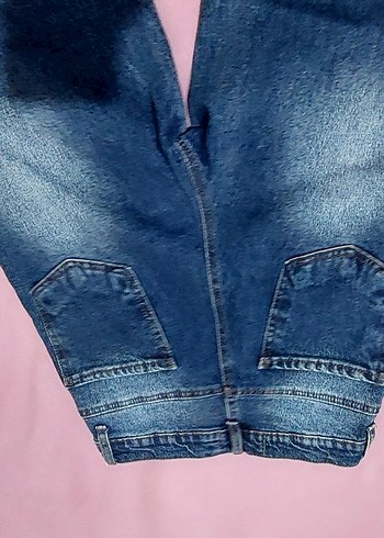 Mavi Bol Kesim Kadın Kot Pantolon - Görsel 5