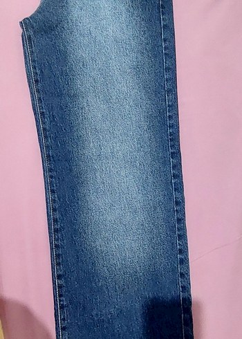 Mavi Bol Kesim Kadın Kot Pantolon - Görsel 3