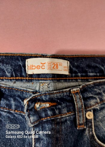 Mavi Bol Kesim Kadın Kot Pantolon - Görsel 4