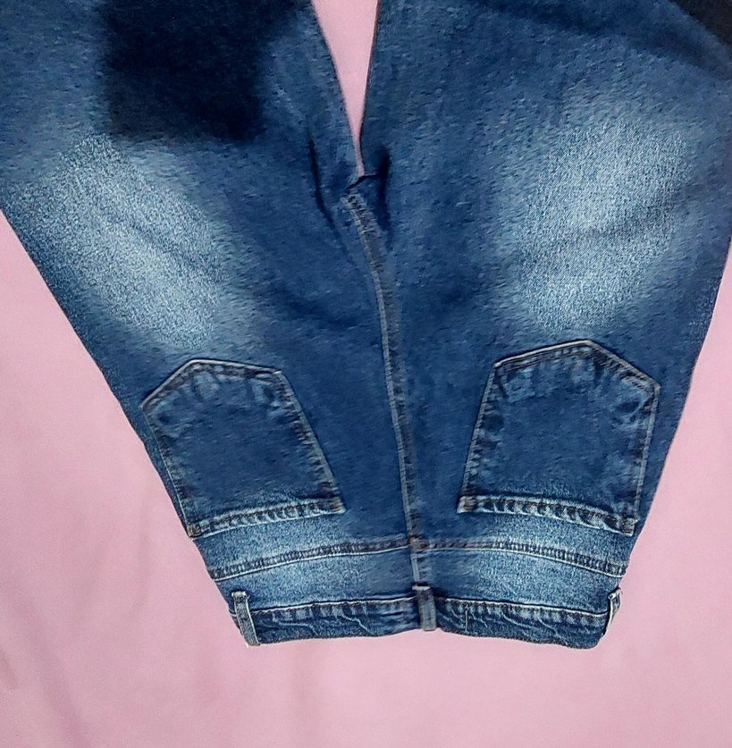 Mavi Bol Kesim Kadın Kot Pantolon - Görsel 5