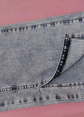 Düğmeli Mavi Kot - Görsel 3