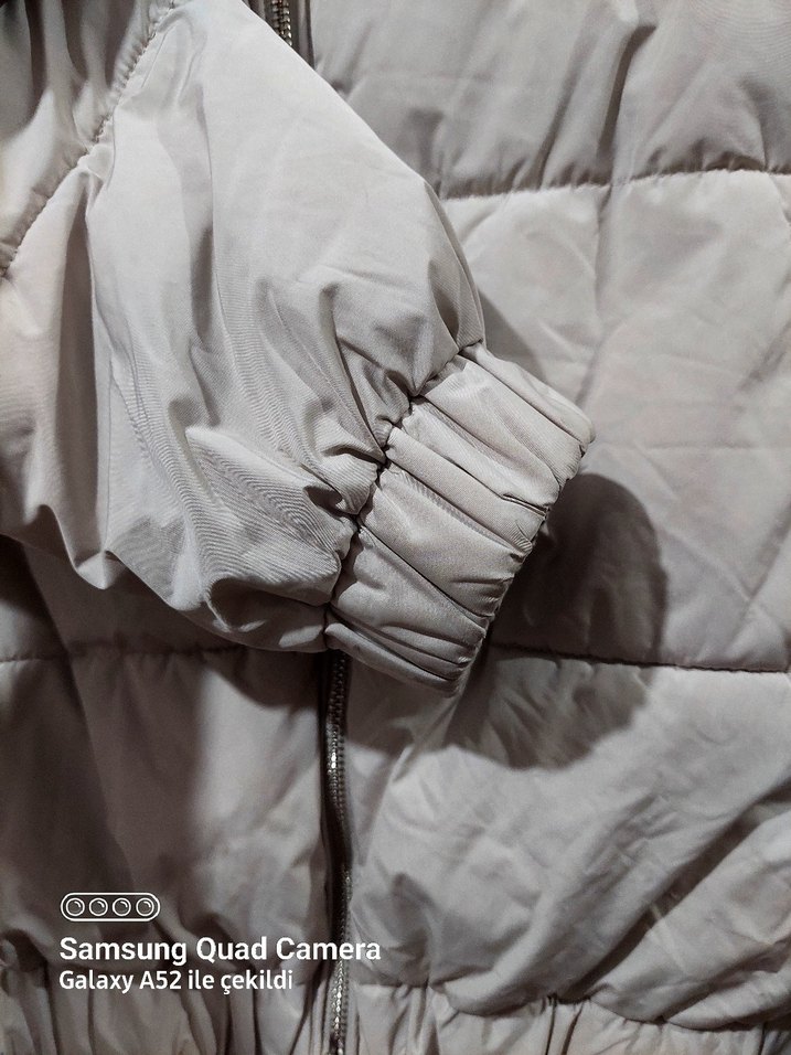 Gri Kadın Günlük Midi Mont - Görsel 2