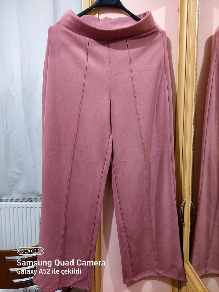 Pembe V Yaka Salaş Sweatshirt - Görsel 3