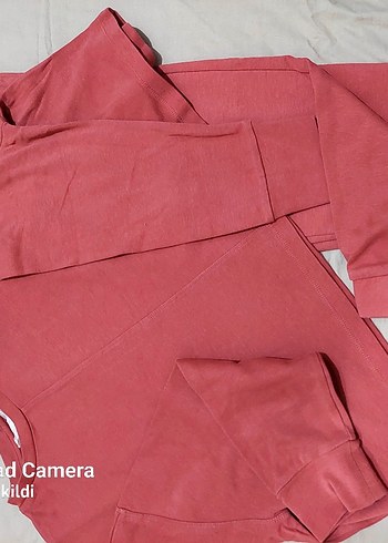 Kırmızı Kadın Basic Uzun Kollu Sweatshirt - Görsel 5