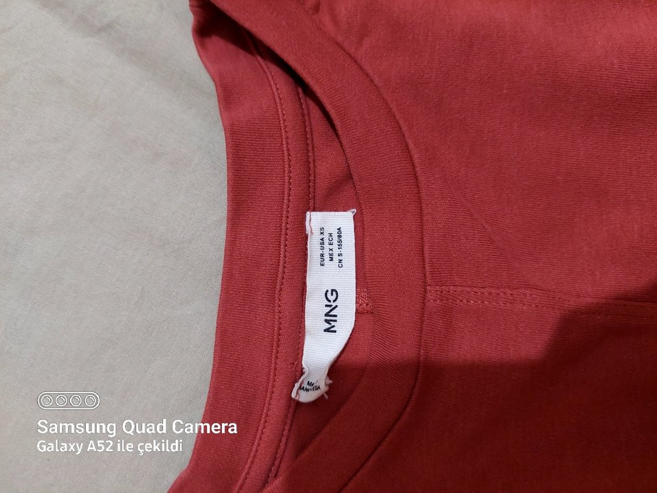 Kırmızı Kadın Basic Uzun Kollu Sweatshirt - Görsel 3