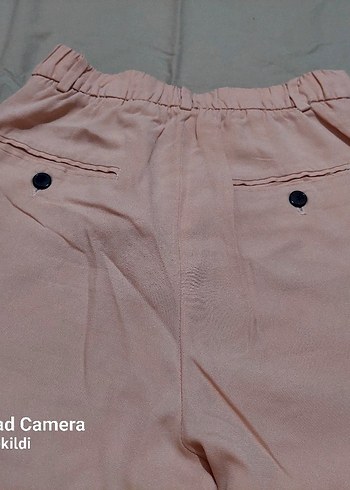 Kadın Bej Midi Salaş Kumaş Pantolon - Görsel 6