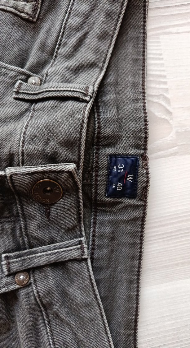 Gri Erkek Denim Regular Fit Pantolon W Collection - Görsel 2