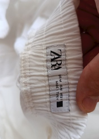 Beyaz Keten Salaş Erkek Pantolon Zara - Görsel 3