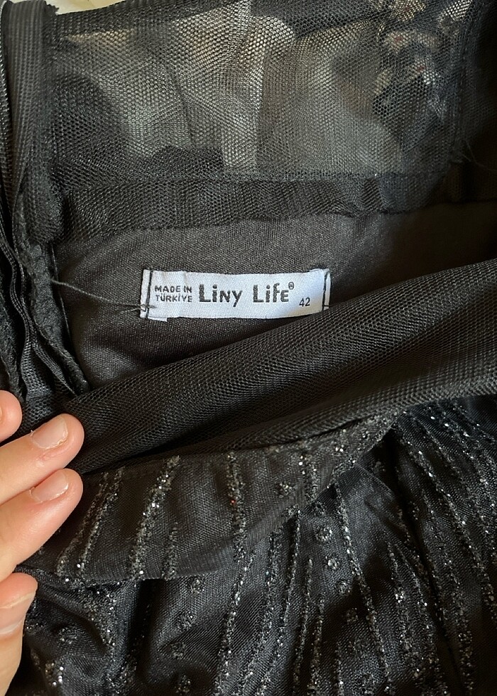 Siyah simli abiye - Görsel 5