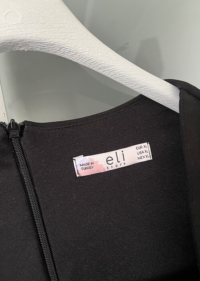 Siyah düz elbise - Görsel 4