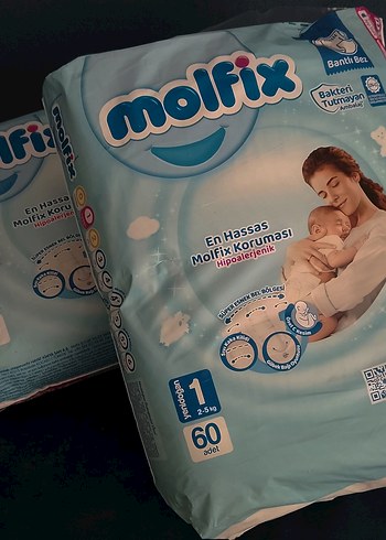 Molfix Bebek Bezi 3 Adet 1 Numara,yenidoğan