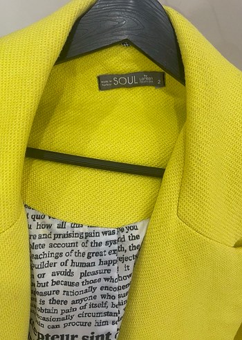 Sarı Kadın kaban Ceket - Görsel 2