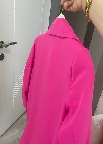 Pembe  Kadın Blazer Ceket - Görsel 3