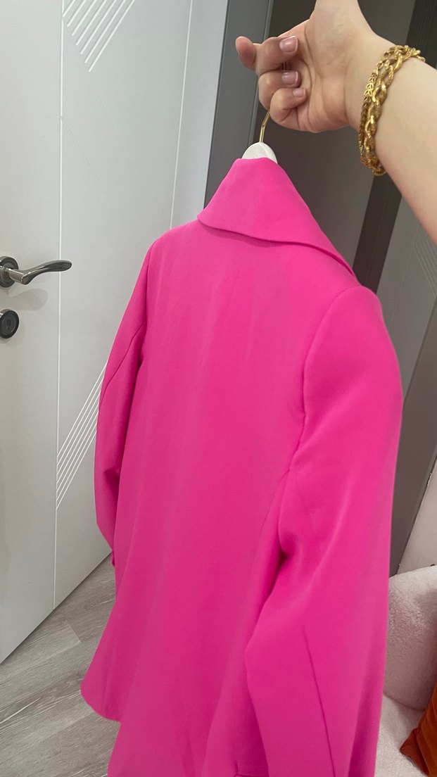 Pembe  Kadın Blazer Ceket - Görsel 3