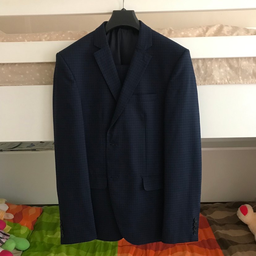 Düğmeli Koyu Mavi Erkek Yelek Takım - Görsel 2