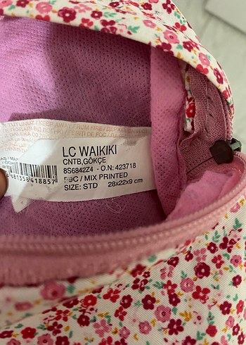 Pembe Çiçek Desenli Çocuk Ana Okulu Sırt Çantası - Görsel 3