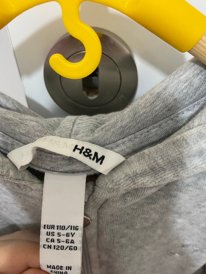 Kız Çocuk Gri Kapüşonlu Fermuarlı Sweatshirt - Görsel 4