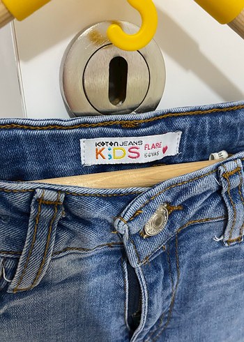 Gri Tonlu Mavi kız çocuk jean Pantolon - Görsel 3