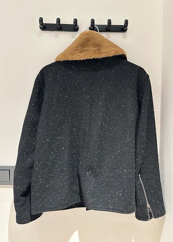 Kürk Detaylı Kahverengi-siyah Kadın Ceket - Görsel 3