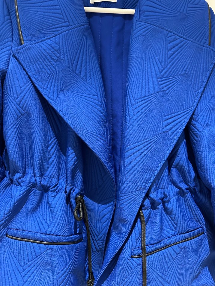 Mavi Kısa Pilili Kadın Ceket - Görsel 2