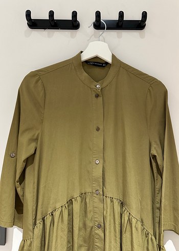 Oversize haki renk elbise - Görsel 2