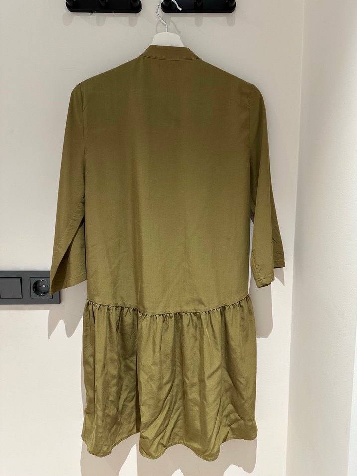 Oversize haki renk elbise - Görsel 3