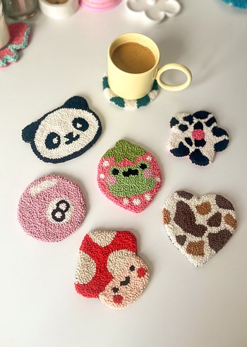 Renkli Mavi Örgü Mouse Pad - Görsel 7