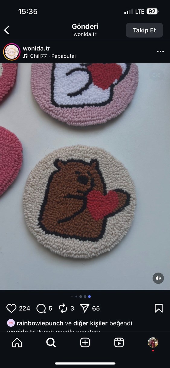 Renkli Mavi Örgü Mouse Pad - Görsel 4