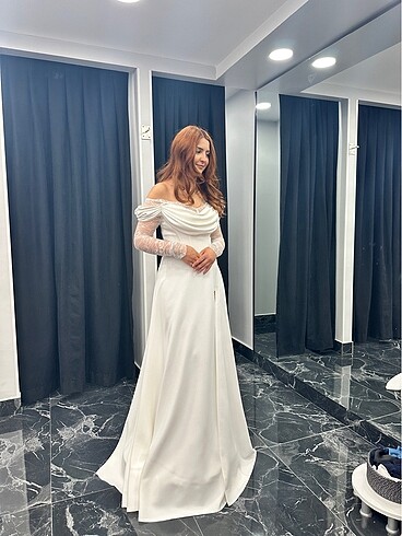 Nişan elbisesi, 38 beden, beyaz