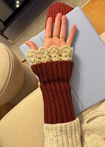 Bohem Örgü Kadın Eldiveni - Görsel 5