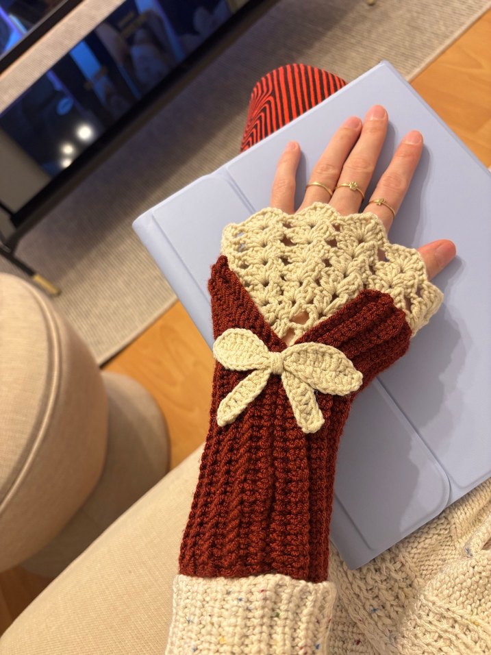 Bohem Örgü Kadın Eldiveni - Görsel 3