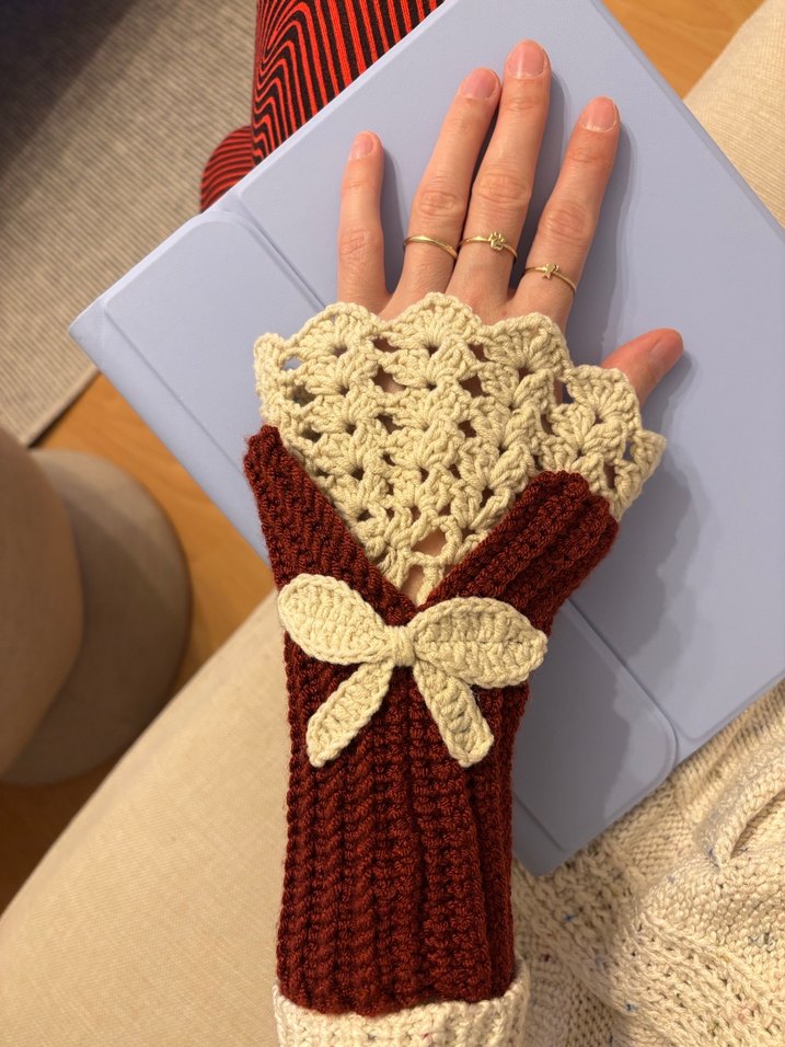 Bohem Örgü Kadın Eldiveni - Görsel 4